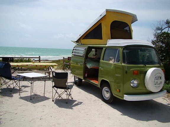 Florida Old School Campers, St. Petersburg
    Estimated drive time from Tampa: 30 minutes Click here for more info  
    Florida Old School Campers is a rental facility that allows campers to use renovated Volkswagon campervans equipped with two beds. Business hours are by appointment only and those looking to rent a camper must fill out an availability form. According to its website, vacations start at $750.  
    
    Photo via Florida Classic Camper/Website