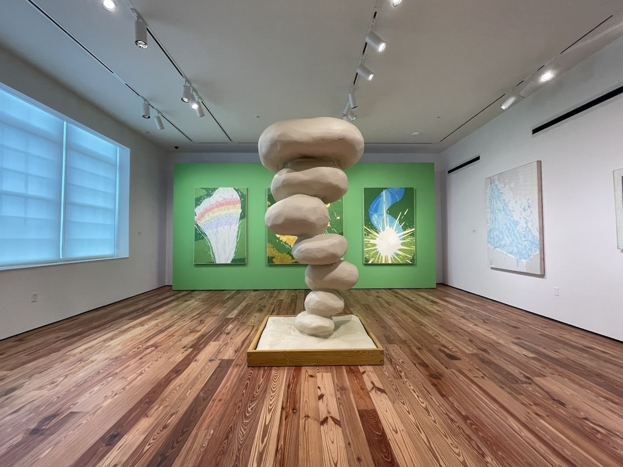 As modern life gets increasingly chaotic, local artists respond with unsettling art like Ryan Day’s unbalanced stack of rocks in the middle of Sarasota Art Museum.