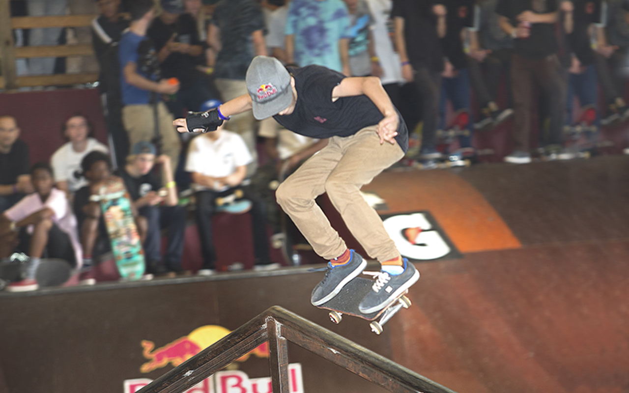 HE IS THE CHAMPION! 2014 Tampa Am winner Jagger Eaton, 13, in his semi final performance Sunday.