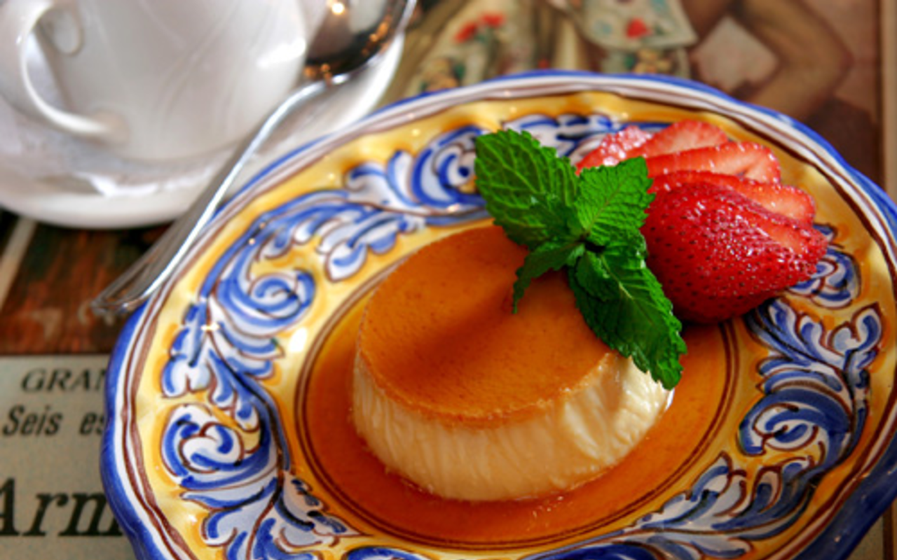For 1905 Day, the Columbia's flan is priced at 50 cents.