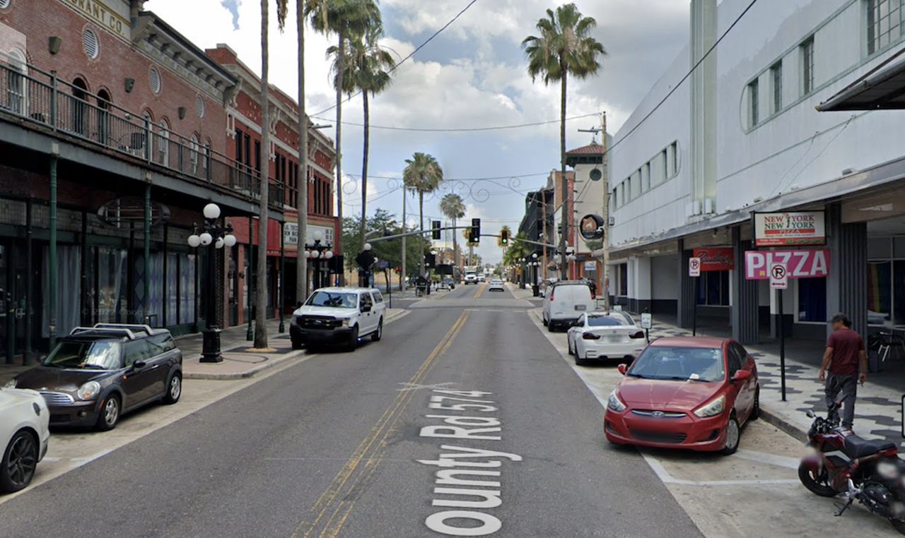 Any street parking in Ybor City
E 7th Ave., Tampa
Ybor on a Saturday night is basically only accessible via Uber. On March 1, the City of Tampa slashed free parking spots in Ybor by 26%, making it more expensive for people to enjoy the historic district. The city plans to create 100 new street parking spots in the traffic-congested district, but all will require payment. Not only that, but the curbs are like two feet tall, and if you open your door into one, it will be dented. 
Photo via Google Maps
