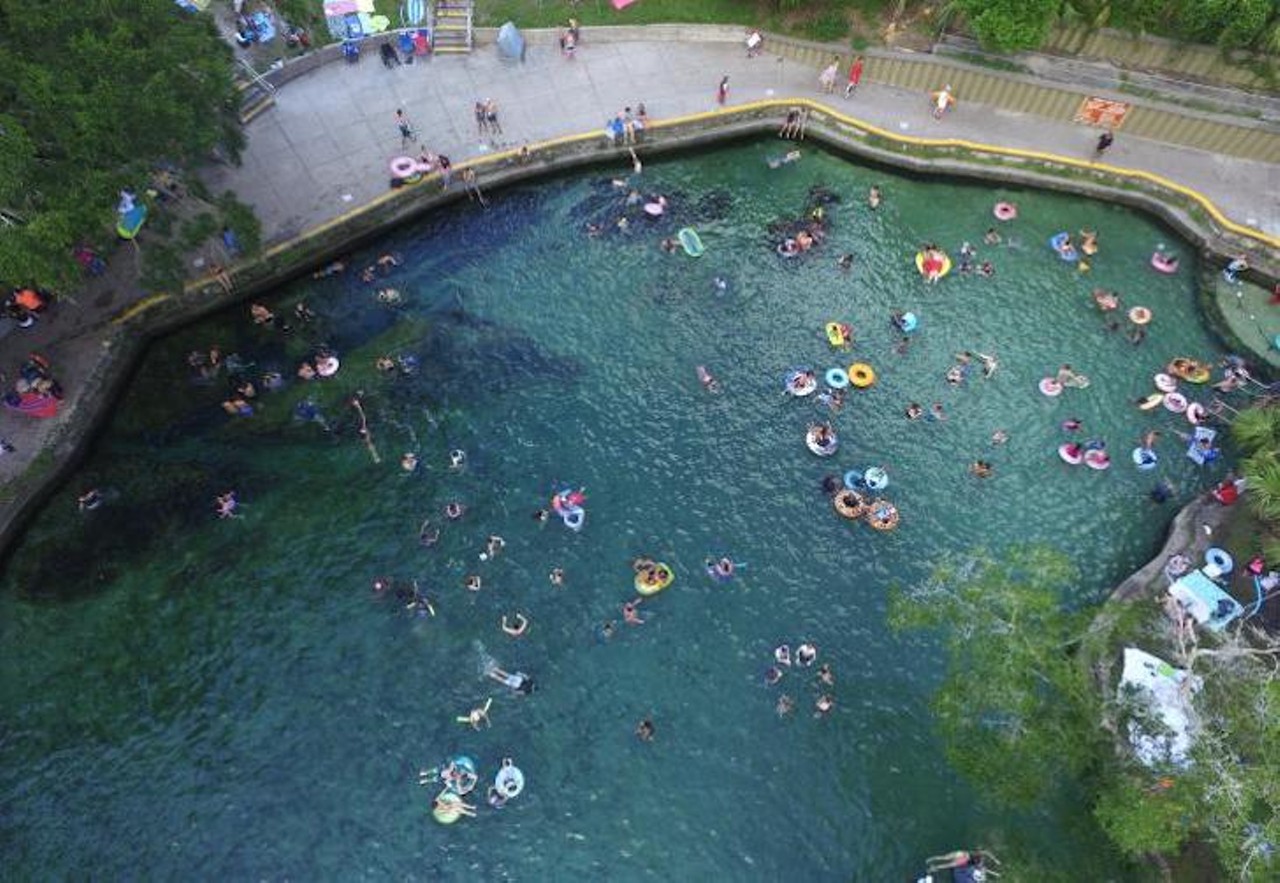Head to the springs
In or within driving distance of Tampa Bay Click here for more info  
Florida has many gorgeous natural springs within driving distance of Tampa Bay. Click on the link above for a comprehensive list of 20 nearby springs including Weeki Wachee, Blue Springs and Wekiwa Springs.
Photo via State Park Website