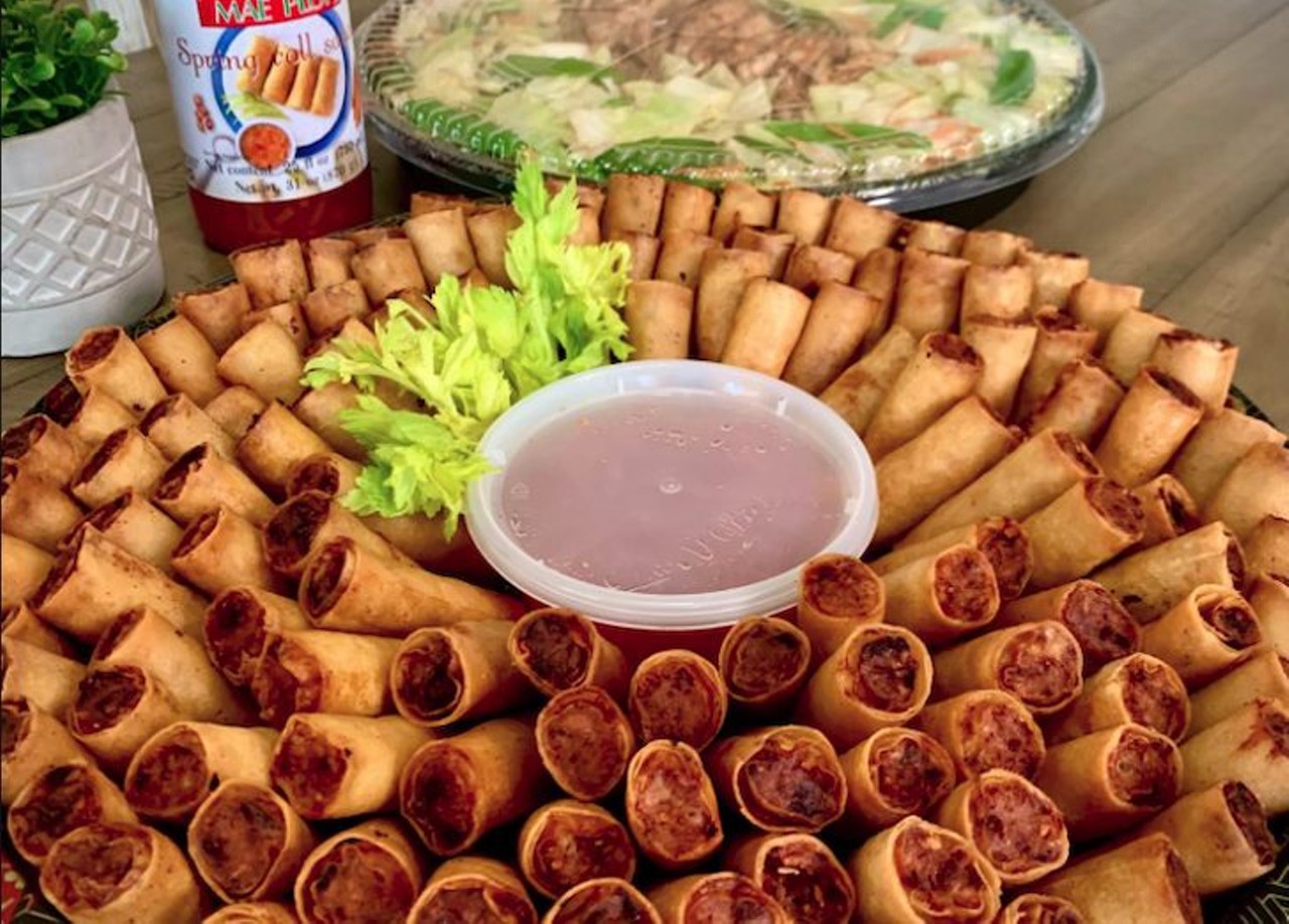 Hungry Zee&#146;s
Riverview-based catering
Available for pick-up or delivery within a 20 mile radius of Riverview, Zee&#146;s provides large Filipino catering sprawls, providing steaming hot metal pans piled high with stews, pork BBQ skewers and lumpia. Alongside these made-to-order meals, this catering business also sells homemade lumpia and dumplings that you can fry up at home&#151;message them on Facebook to place your order.
Photo via Hungry Zee&#146;s/Facebook