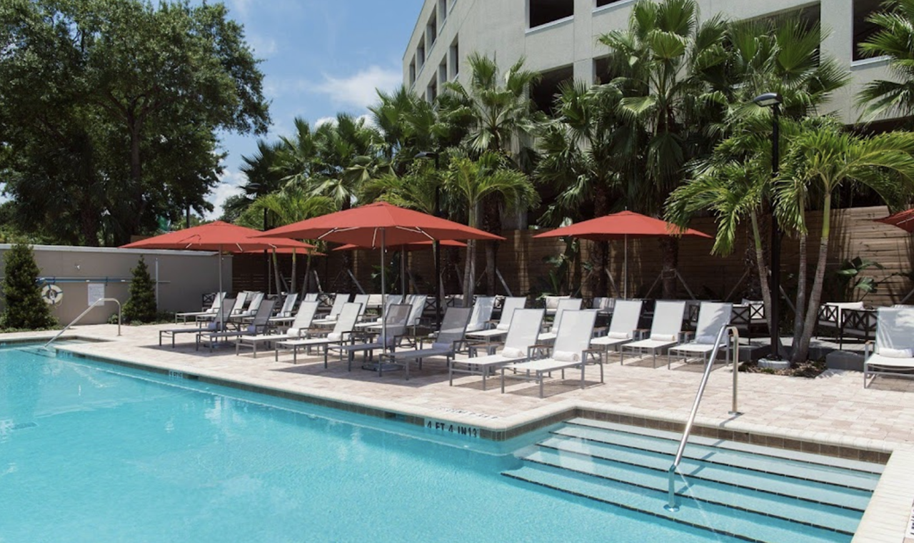 Epicurean Hotel
1207 S Howard Ave., Tampa, 855-829-2536    
$20
Before your night out in SoHo, unwind on a lounger or take a dip for $20 at the Epicurean Hotel. Day passes come with amenities like access to the outdoor heated pool, one reserved lounge chair per ticket, available food and drinks at the Lobby Bar and complimentary Wi-Fi and self-parking. Craving a sweet treat? The popular Tampa ice cream chain Chill Bros. is a minute-walk from the pool.
Photo via Epicurean Hotel/Google