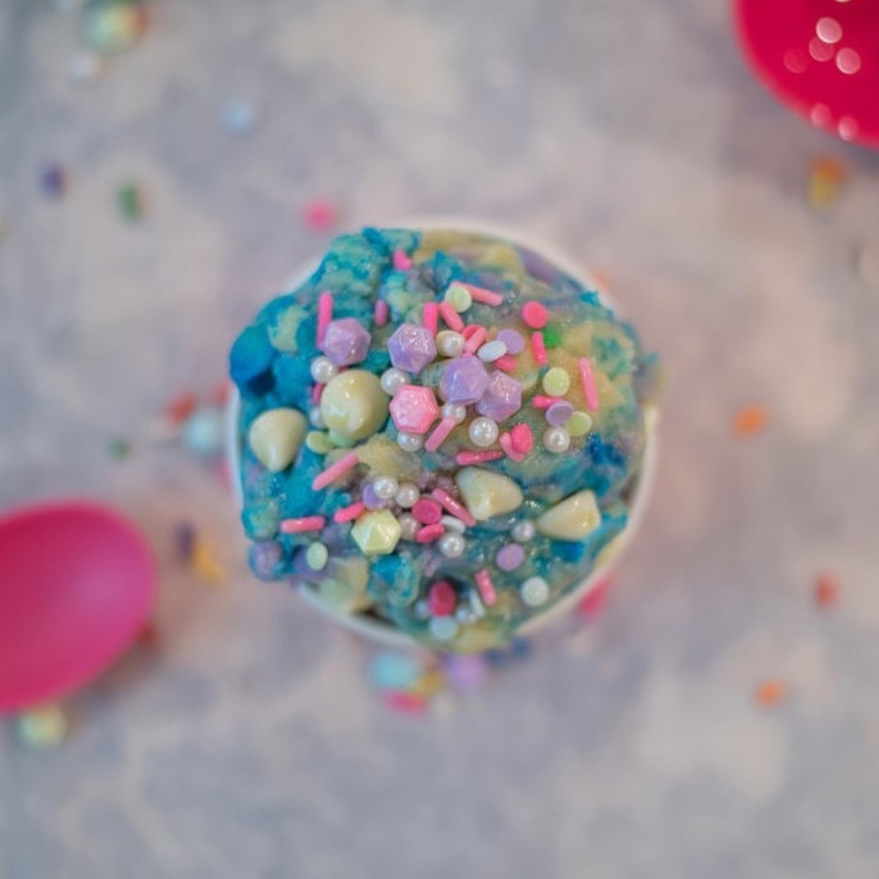 Gourmet Cookie Dough
The Happy Dough's adventurous take on edible cookie dough: "sparkly sugar cookie." How perfect is this food trend for the occasion?