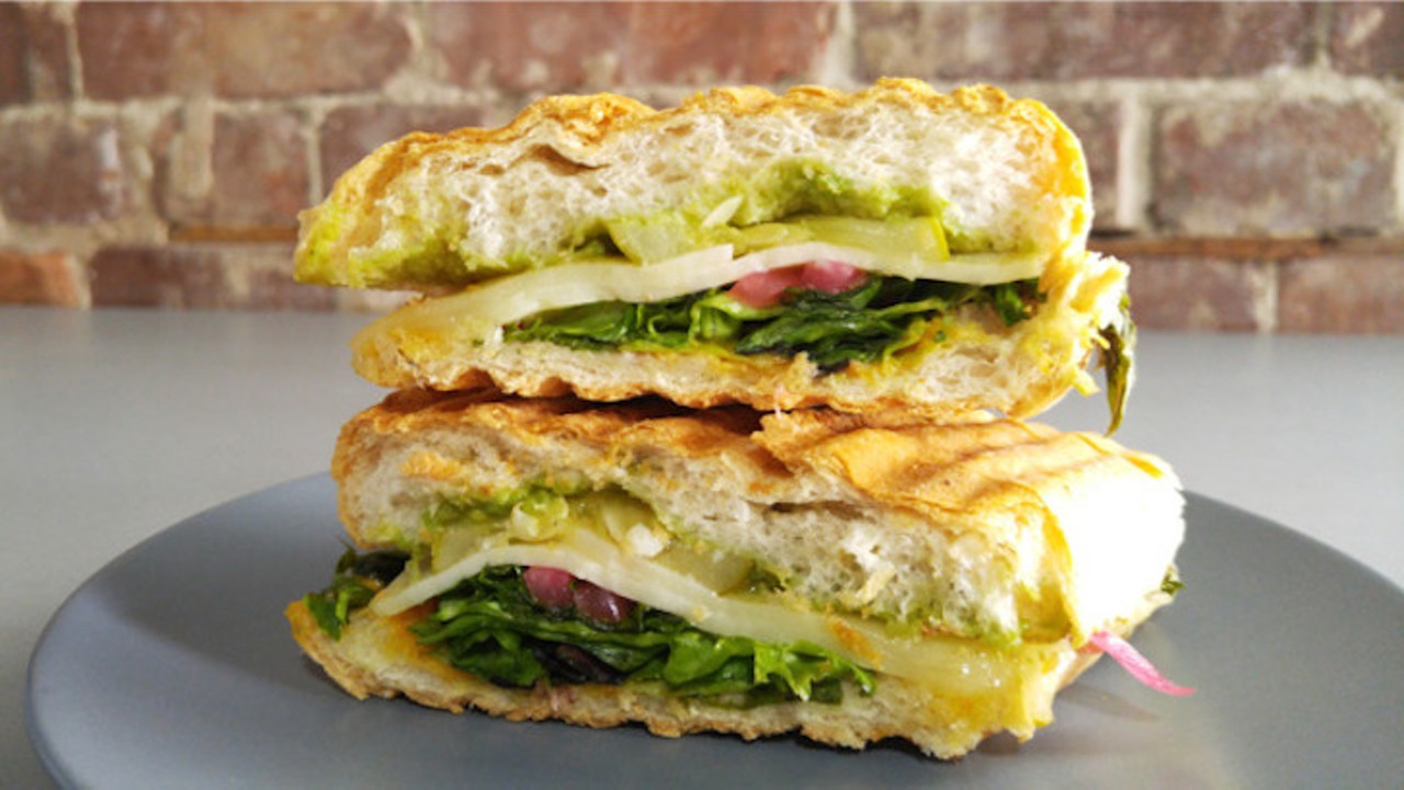 The Bricks   
1327 E. 7th Ave., Tampa, 813-247-1785
Take heart vegetarians, we haven&#146;t forgotten you. The Bricks veggie Cuban provides a guilt-free alternative to the typically meat-heavy sandwich with avocado, tomato, pickled red onion, pickles, mixed greens, swiss and honey mustard to fill the fresh Cuban bread. Meat-eaters, of course, can add pork for an upcharge.
Photo via Meaghan Habuda