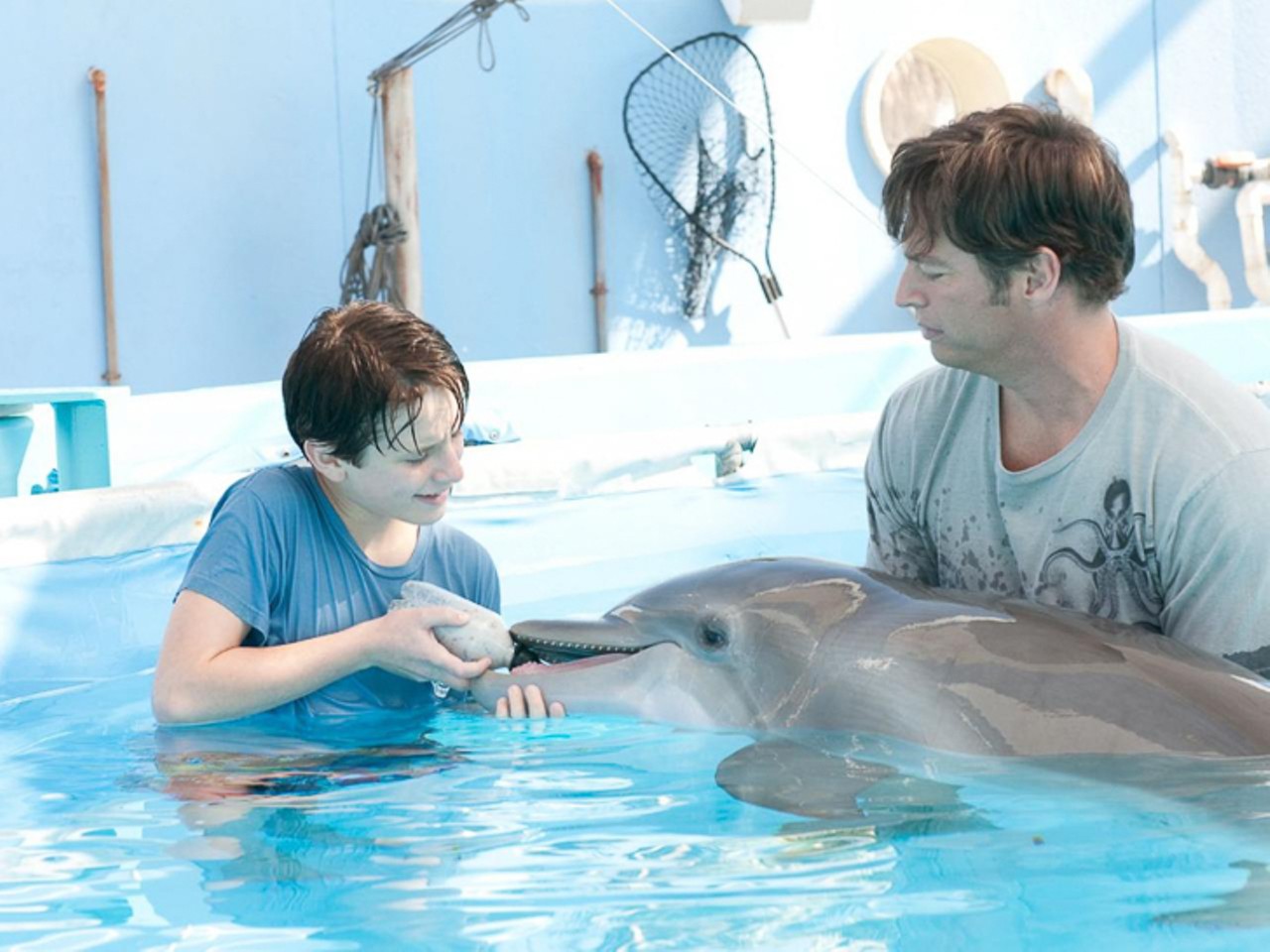 Dolphin Tale 1 and 2 (2010, 2014)
Location: Clearwater, St. Petersburg, and Tarpon Springs
Inspired by true events, Dolphin Tale documents the tale of Winter and her prosthetic tale. Dolphin Tale 2 Winter&#146;s mother and tankmate, Panama, dies&#151;leaving her without a tankmate. By law, dolphins cannot live in a tank alone, and the Mote Aquarium is on a race against the clock to find Winter a new partner in crime.
Both movies are streaming on Amazon Prime, YouTube, iTunes, Google Play, and Vudu. Dolphin Tale 2 is also available on Netflix.
Photo via Alcon Entertainment