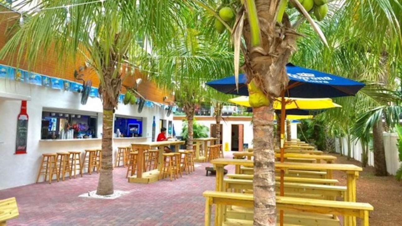 Coco Coronado  
This outdoor bar makes it easy to booze in your suit. You can pregame with brews, checkers, Jenga and cornhole before heading out to spend the rest of the day on the sand. Or maybe, you&#146;ll end up staying all day for the live music.  
727-281-9977. 317 Coronado Dr, Clearwater Beach
Photo via Courtesy of Coco Coronado/Creative Loafing