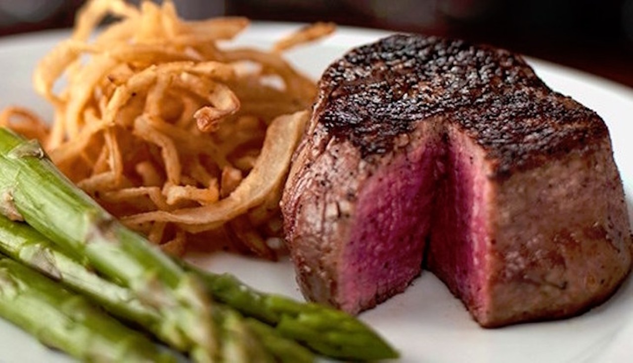 Bascom&#146;s Chop House    
3665 Ulmerton Rd., Clearwater, FL 33762, (727) 573-3363 
A traditional steakhouse atmosphere and menu with a fresh Florida twist. Classic steaks, lobsters, and ribeye share the menu with creative dishes like truffle burrata and ahi tuna au poivre. Bascom&#146;s Chop House is one of Clearwater&#146;s classiest joints, so use the lint roller. 
Photo via >Bascom&#146;s Chop House/Facebook