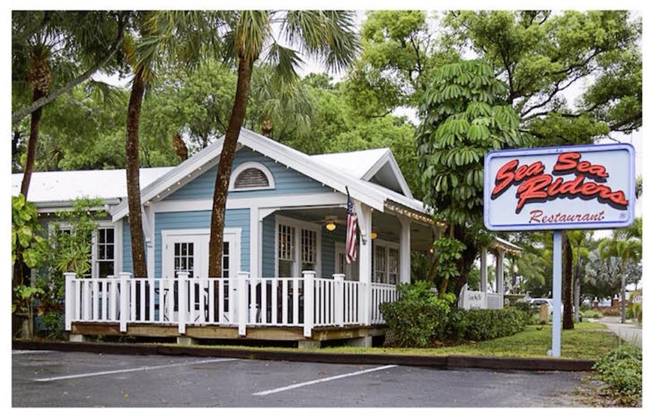 Sea Sea Riders    
221 Main St, Dunedin, FL 34698,  (727) 734-1445
Family-owned and operated since for over two decades, Sea Sea Riders is known for serving up seafood-driven lunch and dinner offerings. Nothing like eating a homey meal in a restorative, Key-West inspired 1903 Florida cracker house. Want to spice up your weekend? Order your cocktail with CBD.  
Photo via Sea Sea Riders/Facebook