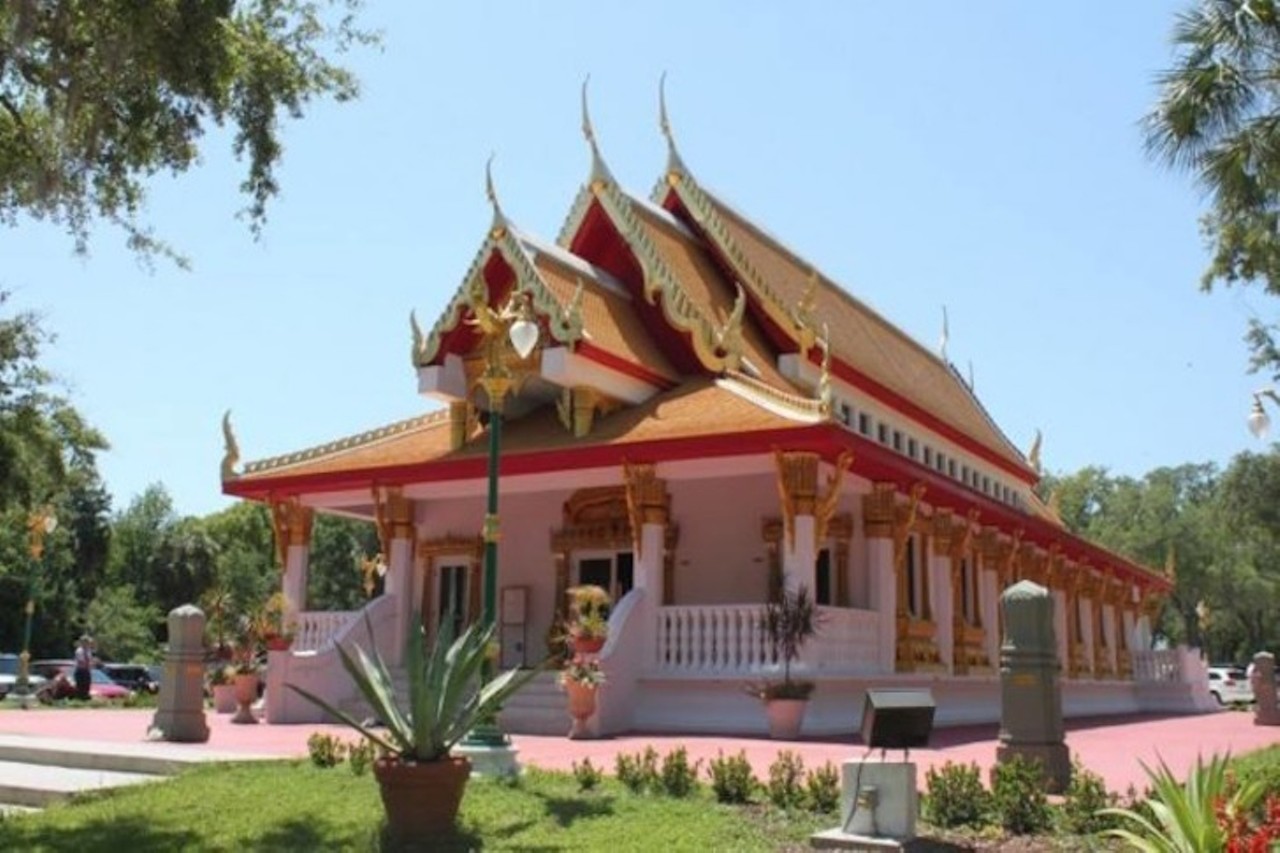 Wat Mongkolratanaram  
5306 Palm River Rd., Tampa,, 813-626-8850
Have you made your pilgrimage to the temple? Wat Mongkolratanaram, or The Thai Temple as it is commonly known, is one of those across the river and through the woods type spots, rising like red and gold mirage from across the railroad tracks. Every Sunday from 10 a.m. to 1:30 p.m, volunteers from the temple prepare mounds of authentic Thai cuisine for the devout foodie and devout bhudist alike.
Photo via USF Global Disaster Management, Humanitarian Relief & Homeland Security/Facebook