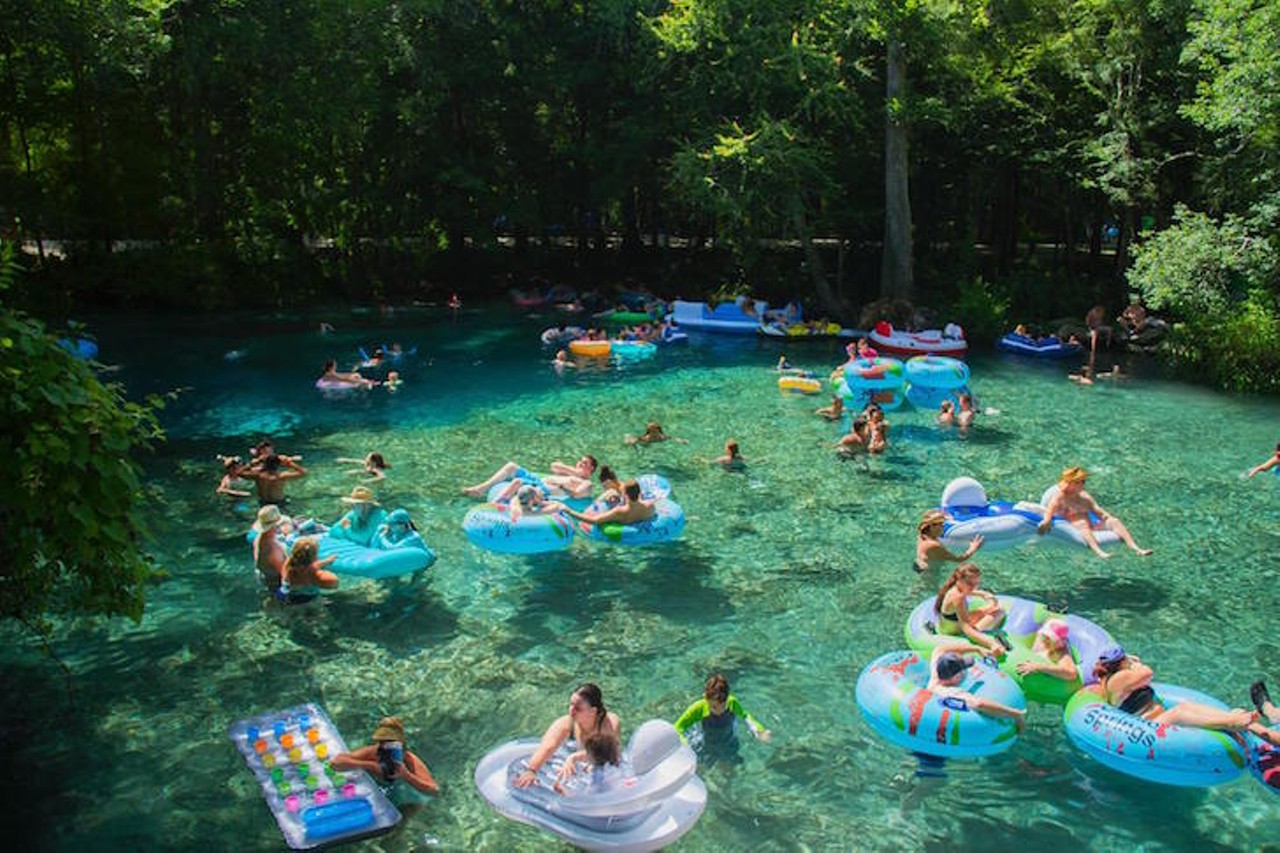 Ginnie Springs
7300 NE Ginnie Springs Road, High Springs, (386) 454-7188, starting at $22.43 per night
From swimming to scuba diving and tubing down the Santa Fe River, Ginnie Springs has made a name for itself among Florida residents. As for camping, the park offers 121 sites, both primitive and electric, a water dumping station for RVs, restrooms, showers, a laundry room and a fully furnished cottage. 
Photo via Ginnie Springs/Facebook