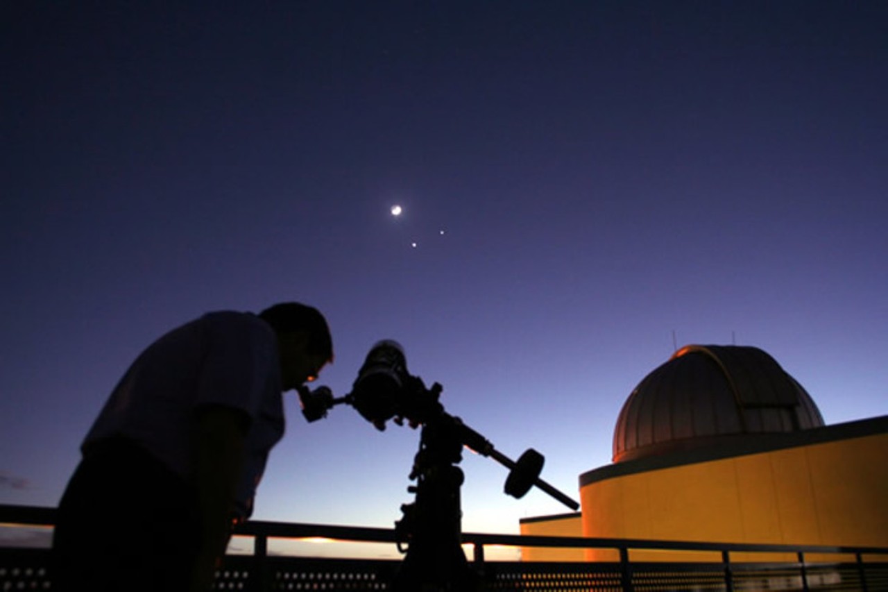 Reach the stars without leaving the ground at SPC&#146;s Planetarium
6605 5th Ave N, St. Petersburg, (727) 341-4320, Click here for more info  
Forget the clouds, you can spend a night with your head in space at SPC&#146;s planetarium. There are two shows every Friday at 7 p.m. and 8:15 p.m. (When the college is in session, of course.) Admission is first-come-first-served, and nobody is allowed in after the show begins, so show up early. Guests even have access to the observatory and portable telescopes after the 45-minute show is over.
Photo via SPC Planetarium/Website