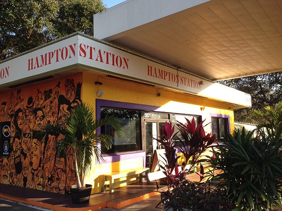 Hampton Station  
    5921 N. Nebraska Ave., Tampa
    A laid-back dining spot in Seminole Heights with tasty laid-back chow like pizza and wings that complement the roomy bar's pours of craft beer. Diners can sit on the covered, outdoor patio or choose a spot inside at the bar. Kids are not allowed. 
    
    Photo via Hampton Station/Facebook
