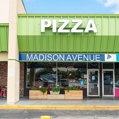 Madison Avenue Pizza2660 Bayshore Blvd., Dunedin, 727-754-6144The reigning champ, Madison Avenue Pizza, bagged this year's CL Best of The Bay "Reader's Choice" award for best pizza, so you know they take their pie seriously. Keep it tame with your usual order, or test your stomach’s limits with its 32” pizza challenge (I’d pay good money for the crass t-shirt you get as a prize).Photo via Visit St. Pete/Clearwater