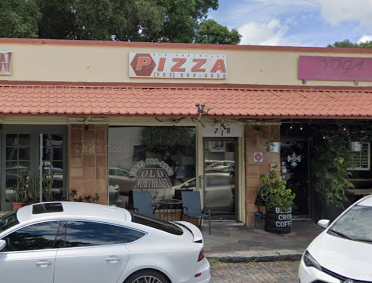 Old Northeast Pizza
718 2nd St. N, St. Petersburg, 727-209-2550
Northeast is as traditional as it gets, with reviews raving about its made-to-order quality and the convenience of its residential location. Make sure you have some cash handy when you enter, as the establishment doesn’t take cards.
Photo via Google Maps