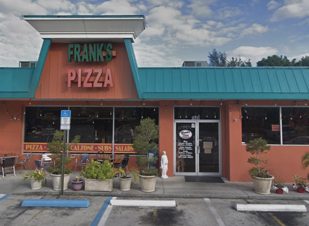 Frank’s Pizza
1600 Achieva Way, Dunedin, 727-216-6963
The family-owned spot offers a relaxed atmosphere perfect for a casual night out with friends or family. Its menu is packed with items made from scratch using secret recipes you’ll have to pry from nonna’s hands.
Photo via Google Maps