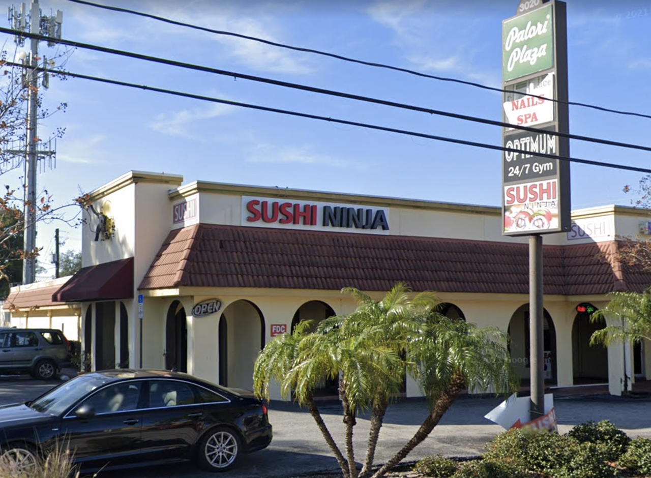 Sushi Ninja Tampa
3018 W Kennedy Blvd., Tampa, 813-898 2874
Located in the Parlor Plaza, Sushi Ninja’s wide and affordable selection of entrees and sushi rolls makes this Japanese and Korean restaurant stand out near the very busy corner of Kennedy Boulevard and Henderson Avenue.
Photo via Google Maps