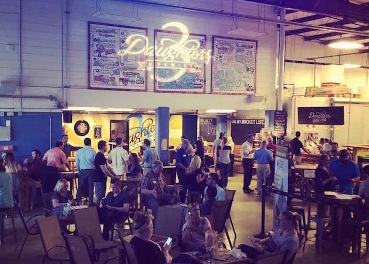  3 Daughters Brewing   
222 22nd St S, St. Petersburg, FL 33712, (727) 495-6002 
Of all the microbreweries in Tampa, only a select few are kid friendly, including 3 Daughters Brewing in downtown St Petersburg. It&#146;s spacious and chock full of interactive games&#150;&#150;enough entertainment for the kids so you can focus on picking a beer out of their 30 options. 
Photo via  3 Daughters Brewing/Instagram