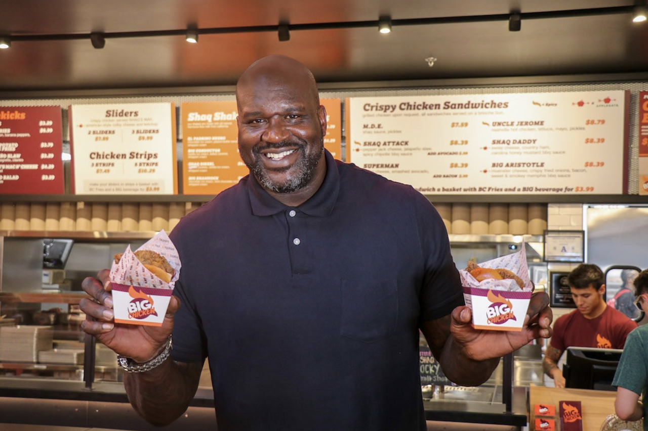 Big Chicken 
Locations TBA
Big Chicken, the Shaquille O’Neal-owned fast casual poultry concept, is heading to Florida in a massive way. The company recently signed a 45-unit franchising deal with Florida-based commercial hospitality development company DMD Ventures, which means we can expect Big Chicken locations in Orlando, West Palm Beach, Fort Lauderdale and Miami in addition to Tampa Bay. There's currently no timeline for when Tampa Bay's debut Big Chicken franchise will open, a representative for the company told Creative Loafing Tampa Bay. The casual chicken spot's menu is a combination of Shaq's home-cooked childhood favorites and the hottest trending flavors, chock full of chicken sandwiches, tendies and more. 
Photo via Photo c/o All Points PR