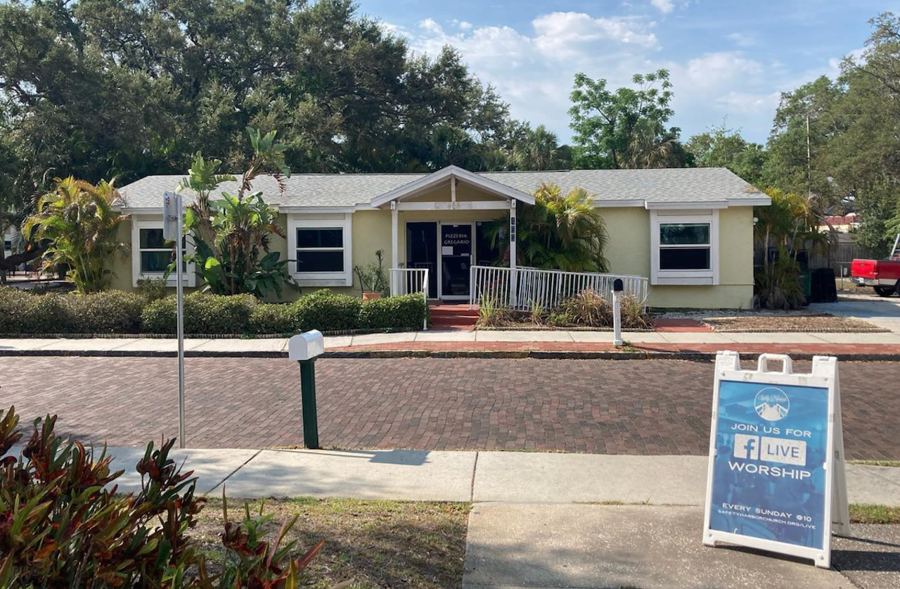 Pizzeria Gregario
400 2nd St. N., Safety Harbor
Owner of the one-man-show Pizzeria Gregario, Greg Seymour has sold his bright yellow waterside pizza storefront in April of 2023, bringing an end to 10 years of artisan. Seymour has become a Florida snowbird of sorts, but still serves occasional pizzas at local farmers markets and pop-ups. 
Photo via  Pizzeria Gregario/Facebook