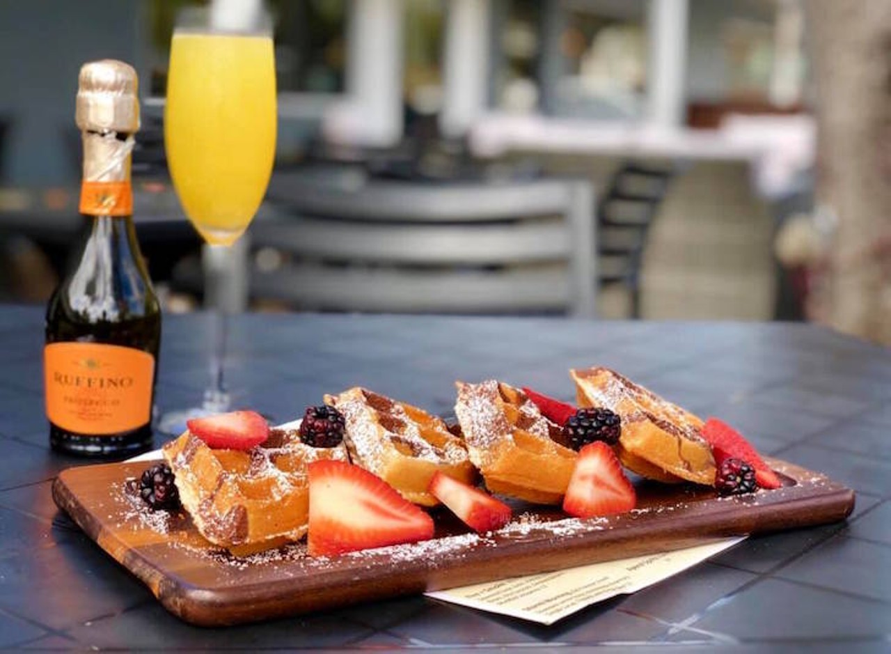 Sociale Italian Tapas and Pizza Bar   
5427 Bayshore Blvd., Tampa, 813-374-9302
Sociale&#146;s Sunday brunch buffet is serving up steaming hot bites 11 a.m. to 3 p.m. with omelette, waffle and pizza stations?. Top that off with $17 unlimited bottomless mimosas, and you&#146;re good to go. 
Photo via Sociale Italian Tapas + Pizza Bar/Facebook