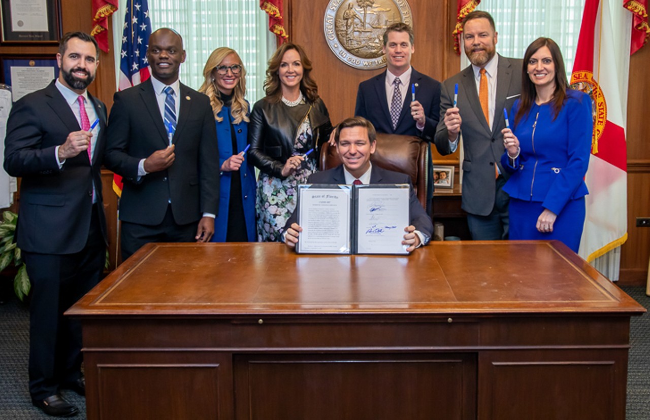 Ron DeSantis - Dunedin (1996)
You&#146;d have to be living under a rock to not know the current Florida governor with all of his recent executive orders (though in this photo, it&#146;s a house bill).
Photo via Ron DeSantis/Twitter
