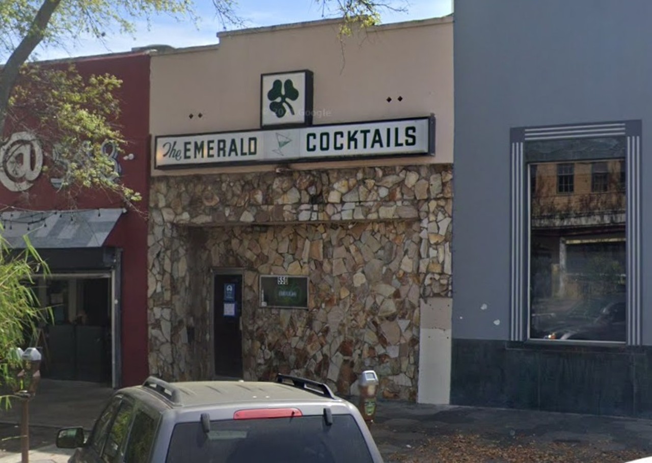 Emerald Bar  
550 Central Ave. N, St. Petersburg
Established in 1950, Emerald Bar is one of the oldest dive bars in St.Petersburg. Offering bar games, indoor smoking, live music and happy hour, Emerald bar is a casual and cozy spot to grab a drink with friends.—Min Craig
Photo via Emerald Bar/Google