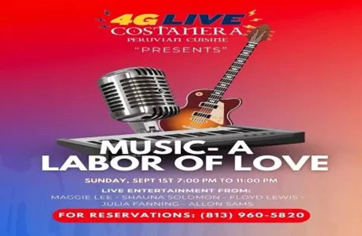 4G LIVE and Costanera Peruvian Cuisine Present the "LABOR DAY WEEKEND OF MUSIC AND FUN"