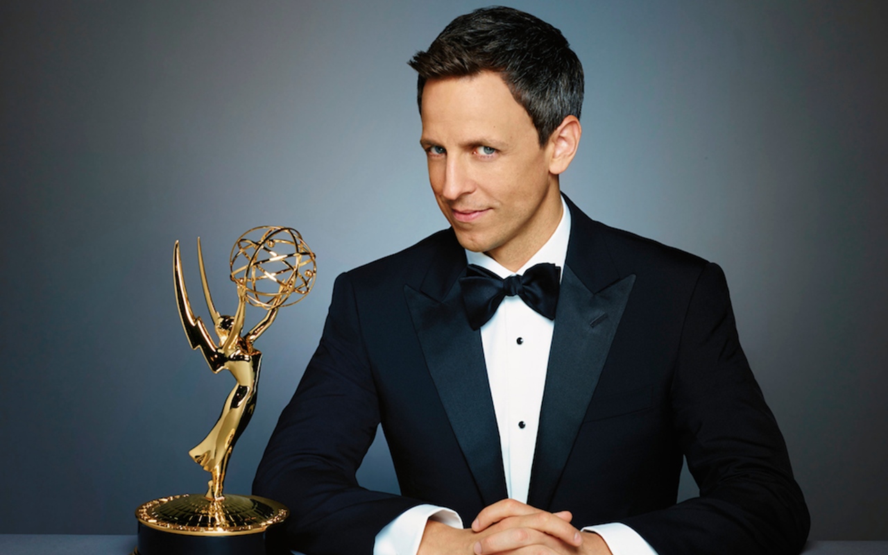 MEH-VALOUS: Seth Meyers was affable but unexceptional as the Emmys host.