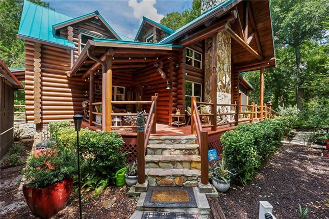 A cedar log cabin with direct access to Florida's Chassahowitzka springs is now for sale
