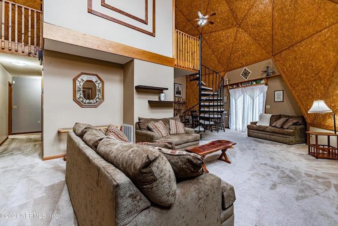 A double dome home made of plywood is now for sale in Florida