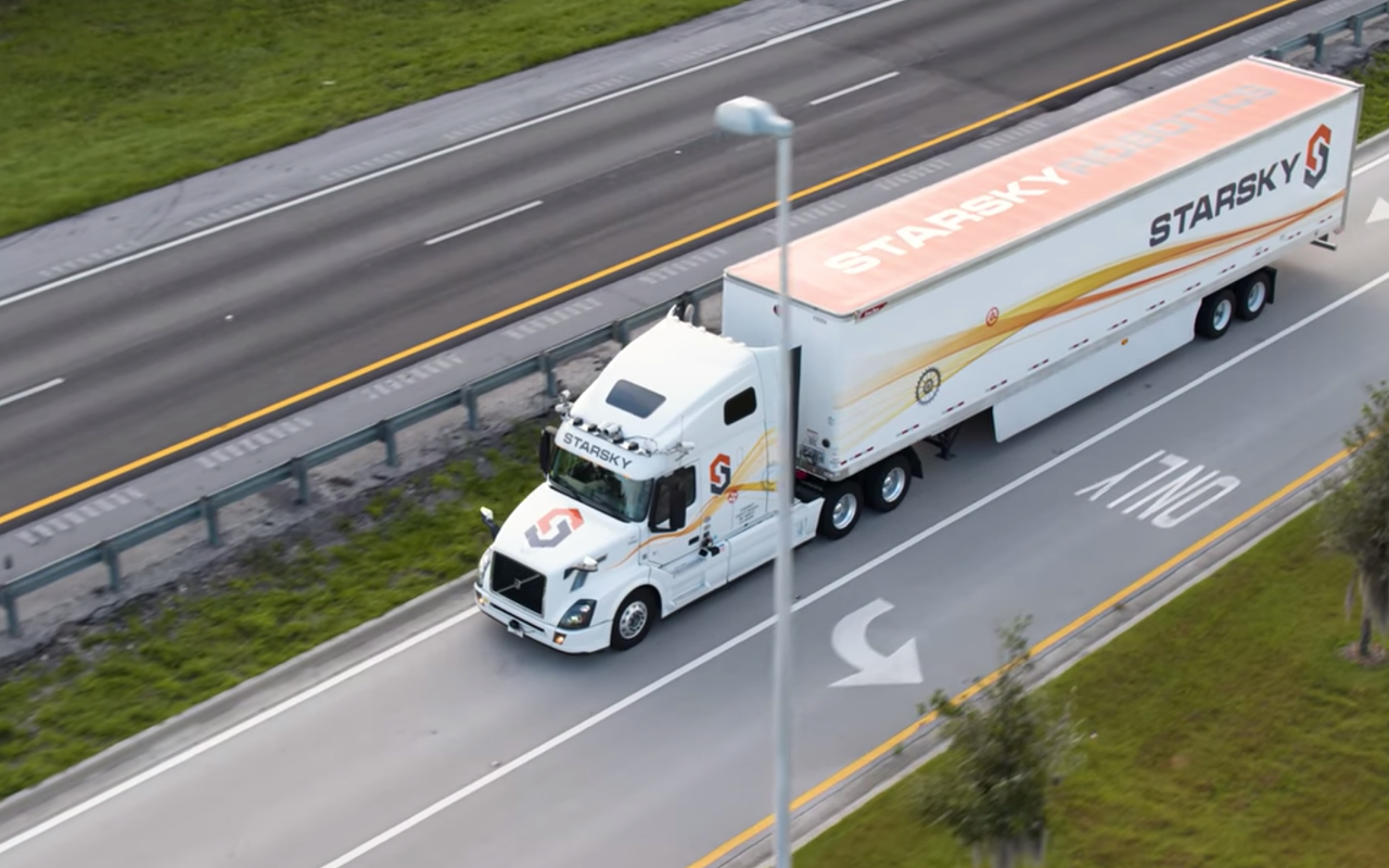 A driverless 18-wheeler was tested on the Florida Turnpike, and now it begins