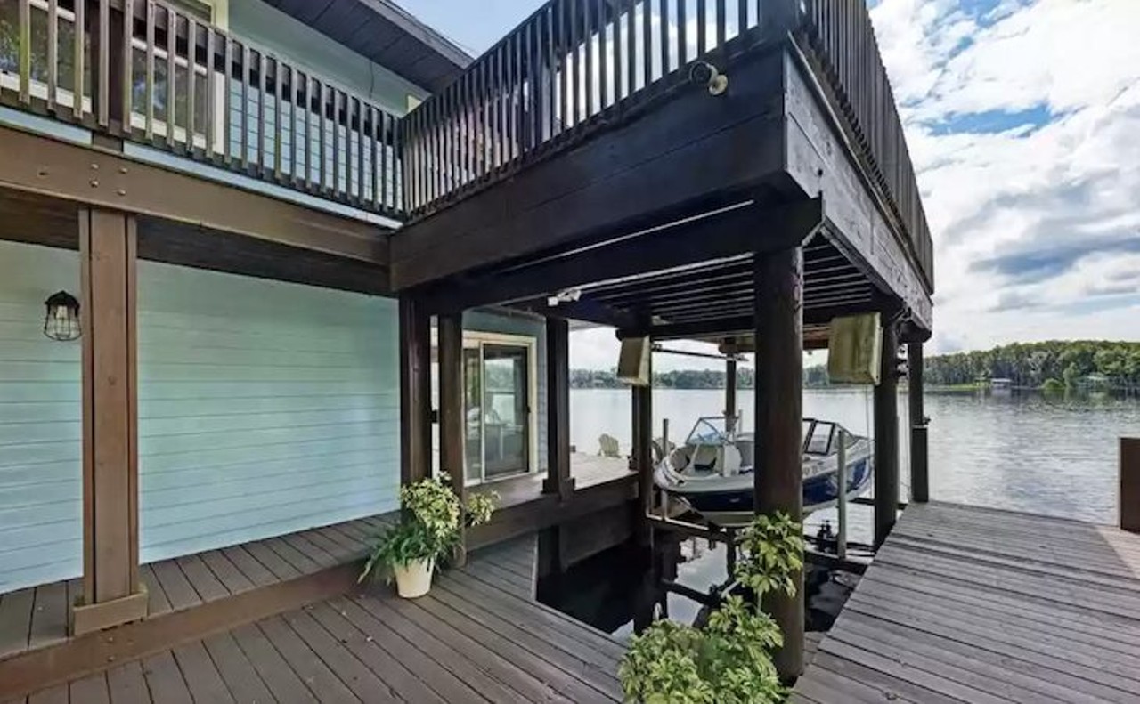 A one-bedroom Tampa area boathouse is listed at $1.75 million