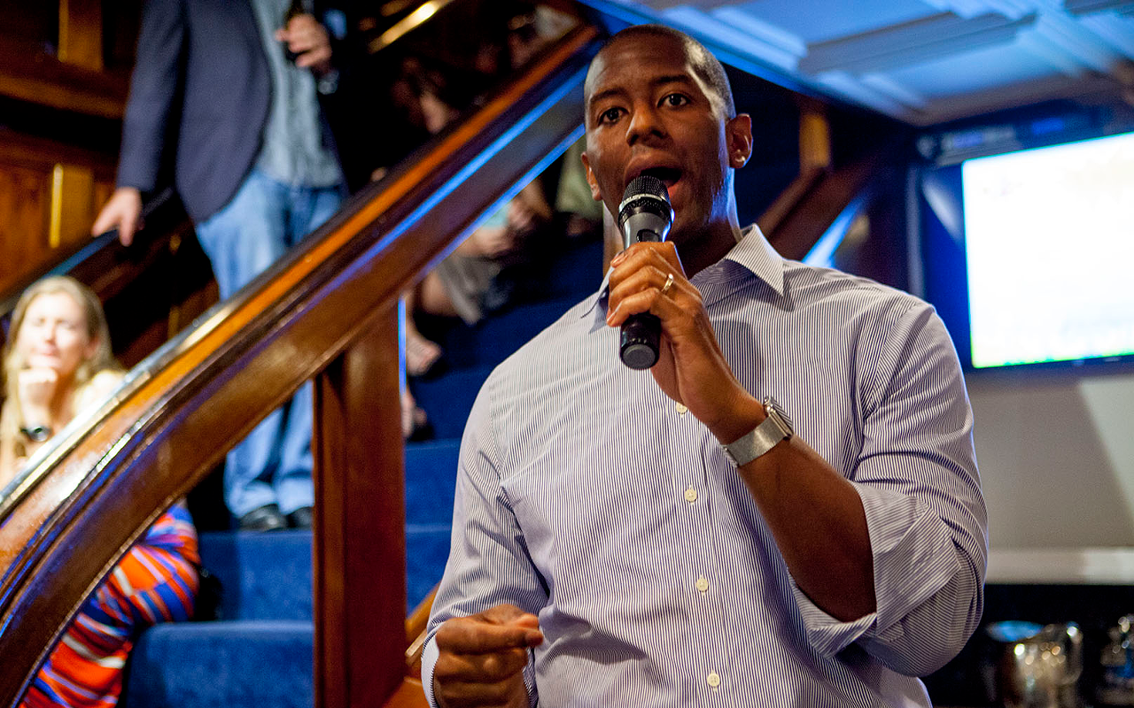 After not-so-good week, Andrew Gillum chats up Hillsborough Dems in Tampa