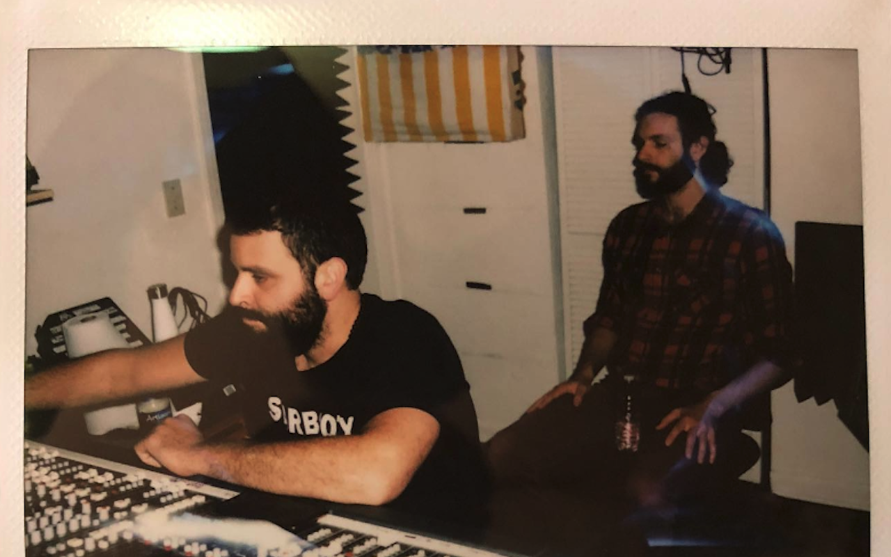 A polaroid from 2018 sessions for The Grapes' third LP, 'Wax Fates.'