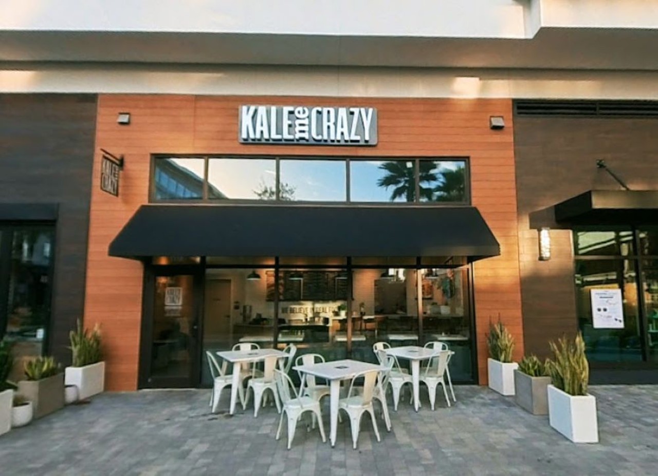 Kale Me Crazy  
1110 Gramercy Ln., Tampa, 813-353-1027
Kale Me Crazy opened in Midtown Tampa earlier this year, and is on a mission to provide people with “real food,” which according to the chain means smoothies, salads, wraps and juices, all made with fresh and organic ingredients. This is Florida’s second location, following another outpost in Miami.
Photo via Kale Me Crazy/Google
