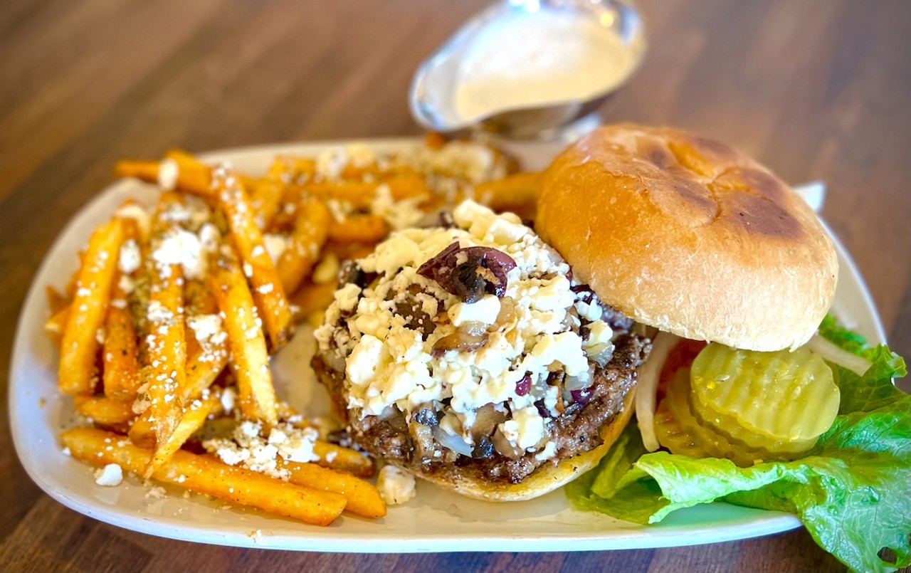 
Mama's Kitchen
5524 S Dale Mabry Highway, Tampa
"The Greek" Burger: Delicious burger that will make you yell "OPA" at every bite! 8 oz. beef patty grilled to perfection with grilled onions, mushrooms, Greek Kalamata olives and topped with crumbled Feta cheese. Served with a side of our homemade Tzatziki sauce ($12)
Photo courtesy of Mama's Kitchen