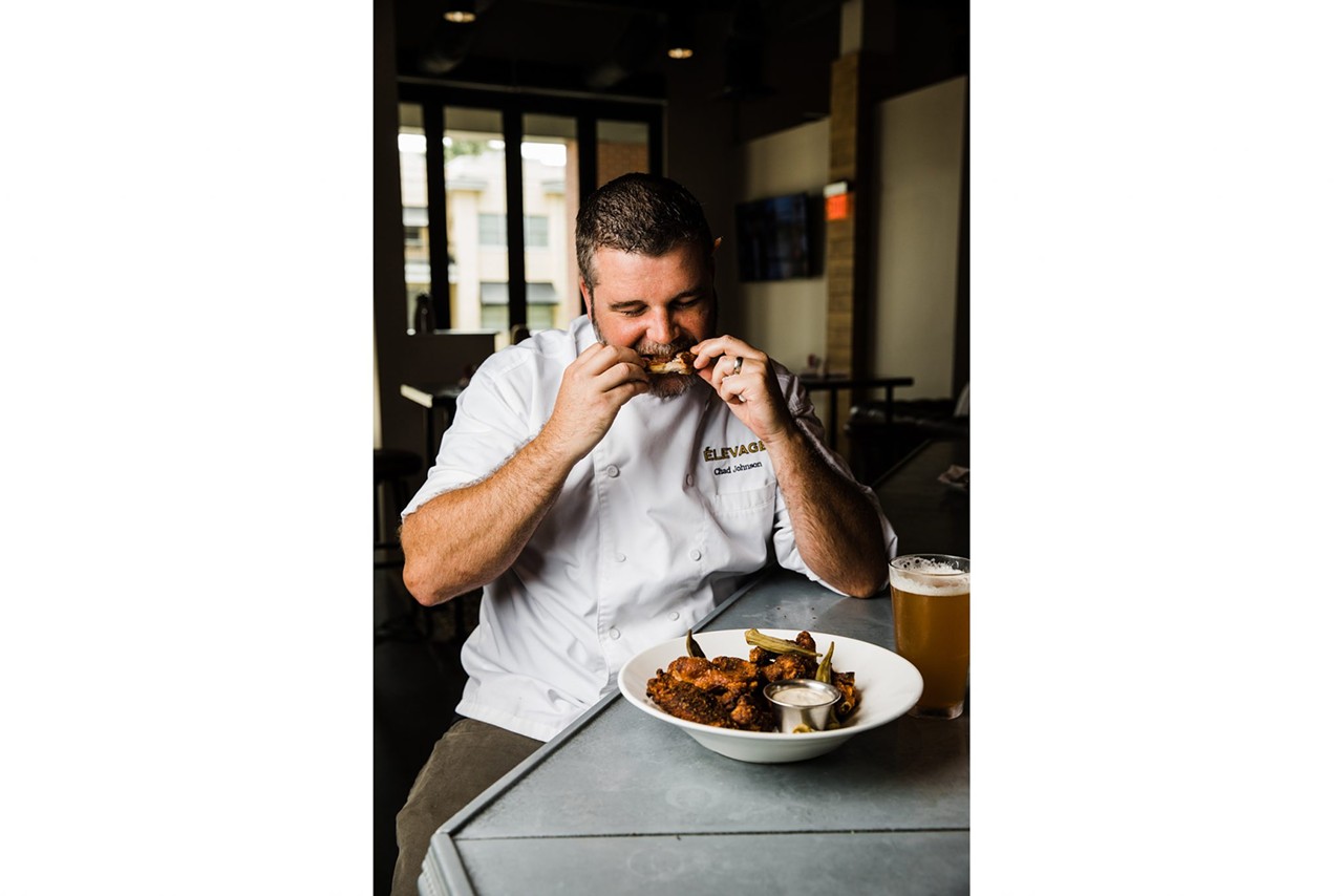 And now, 17 photos of Tampa chef Chad Johnson eating wings and drinking beer