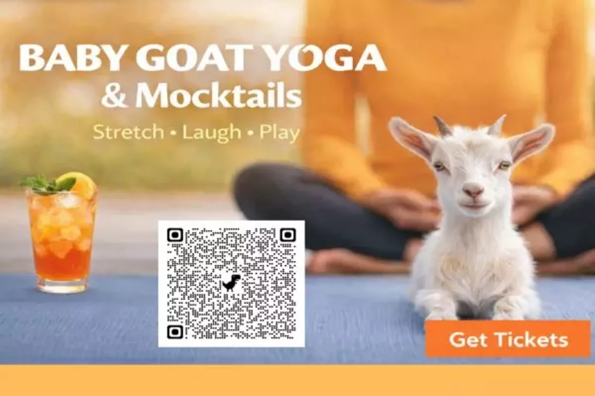 Baby Goat Yoga and Mocktails with Doctor Gold