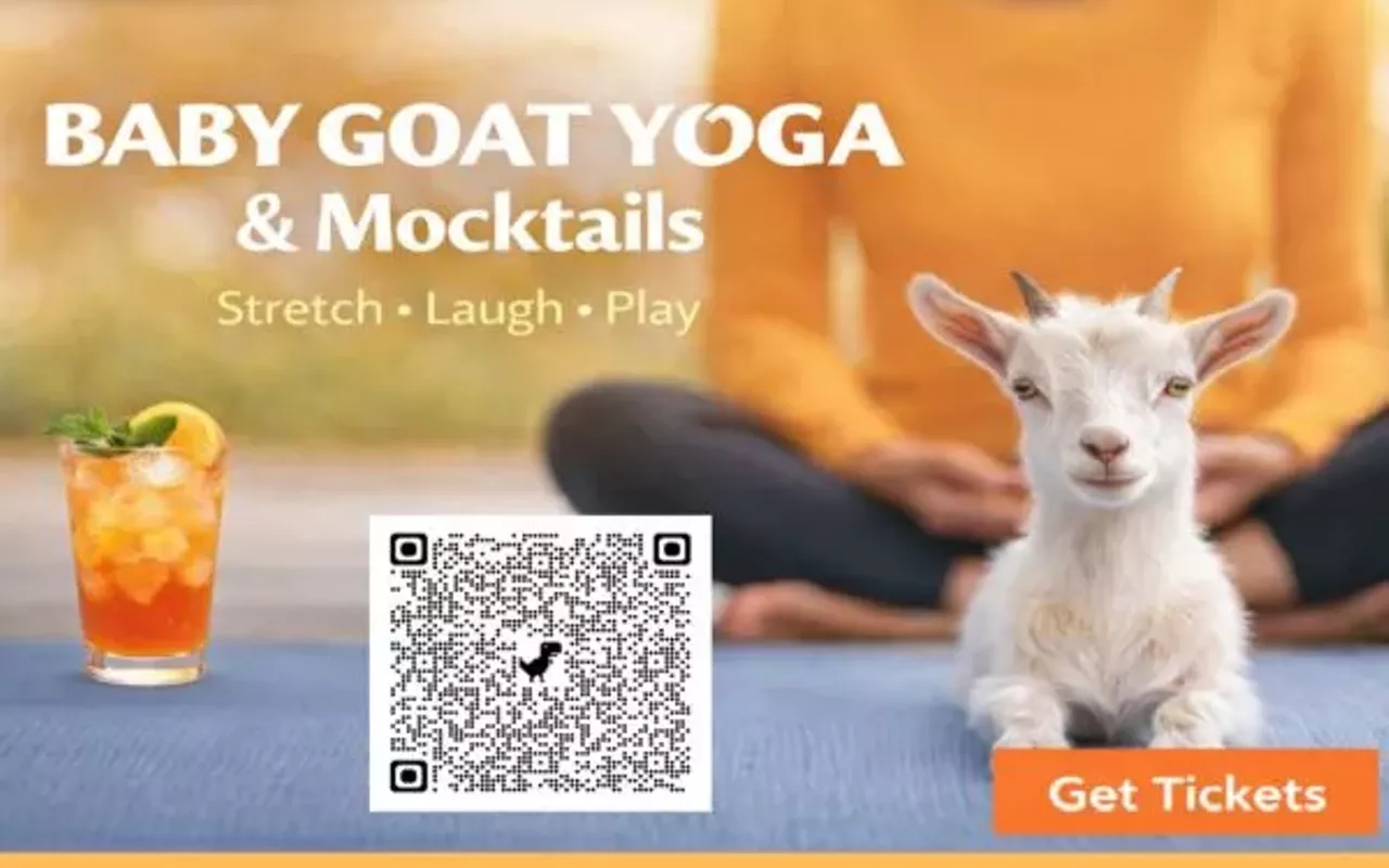 Image: Baby Goat Yoga and Mocktails with Doctor Gold
