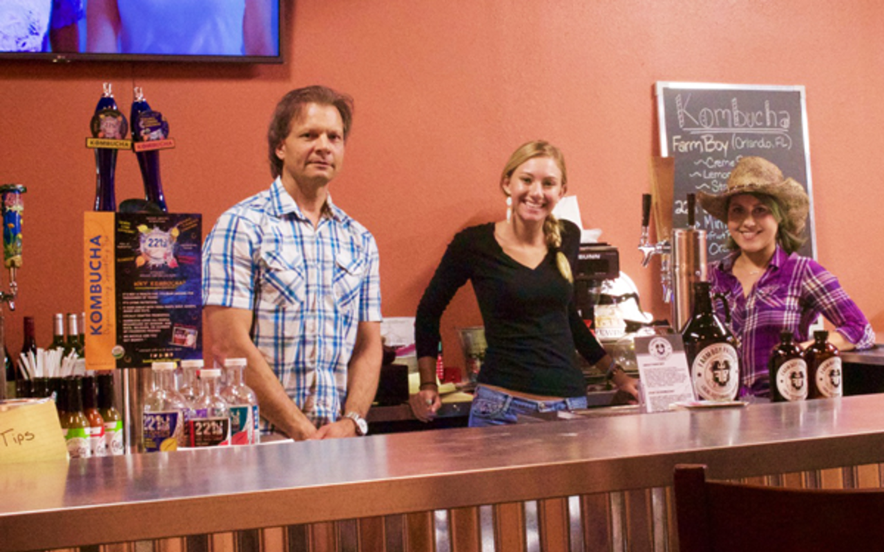 Windmill Taphouse owner Chuck Homuth with bartenders Jade Blake-Clayton  and Derby Lopez.