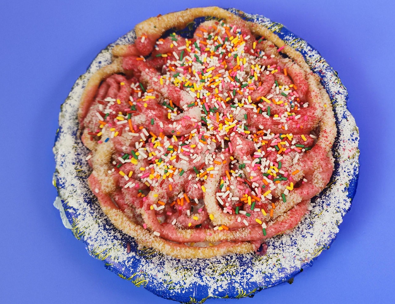 BARBIE FUNNEL CAKE
Funnel Cake with Powdered Sugar, Barbie Pink Icing and 2 kinds of Sprinkles.
Paulette's Food Service