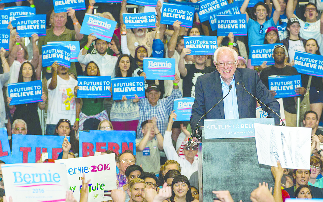 Sanders supporters passionately rally for the candidate when he spoke at the Florida State Fairgrounds in March.