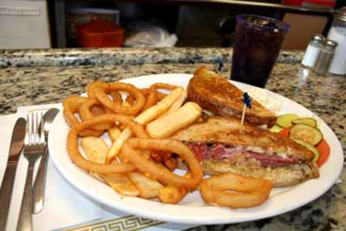 Corned Beef Sandwich at Three Coins Diner.