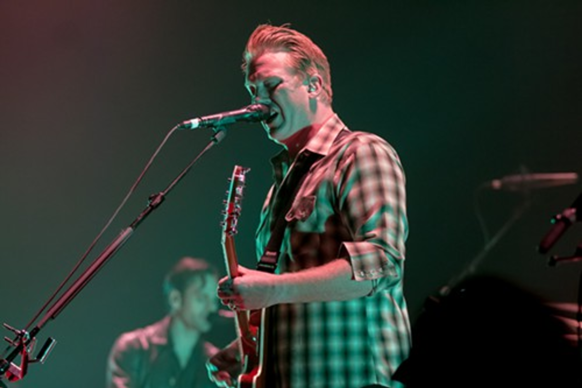 Josh Homme with Quees of the Stone Age at the Mahaffey in February