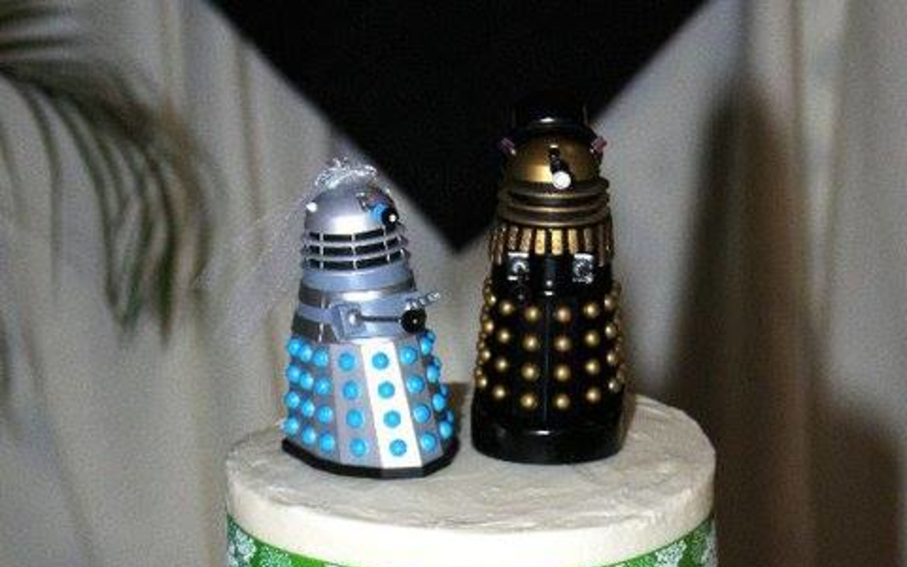 WHOVIAN TRUE LOVE:  This was my wife, Caitlin, and my wedding cake in 2010. So excited for tomorrow! You never forget your first doctor. —Timothy Heberlein