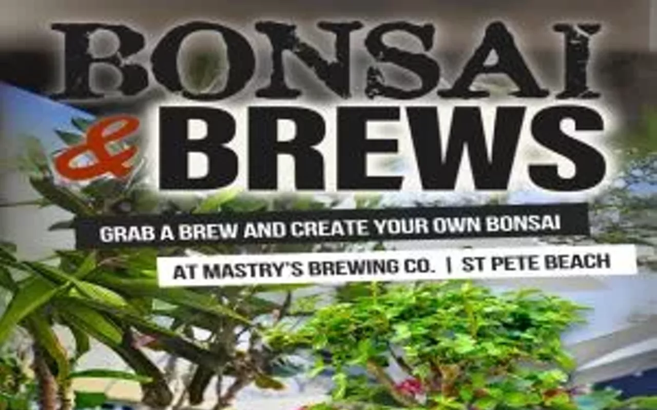 Image: Bonsai and Brews at Mastry's Brewing in St Pete Beach