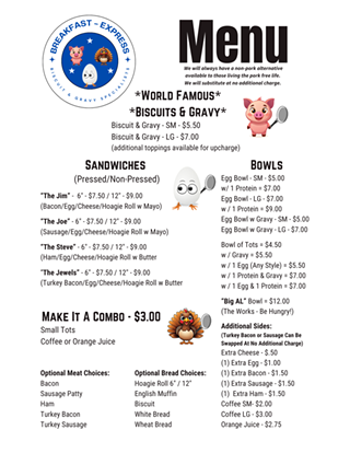 Breakfast-Express Menu