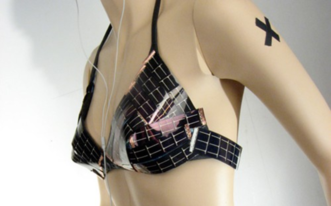 Bright idea: Solar panel-clad bikini charges small electronics